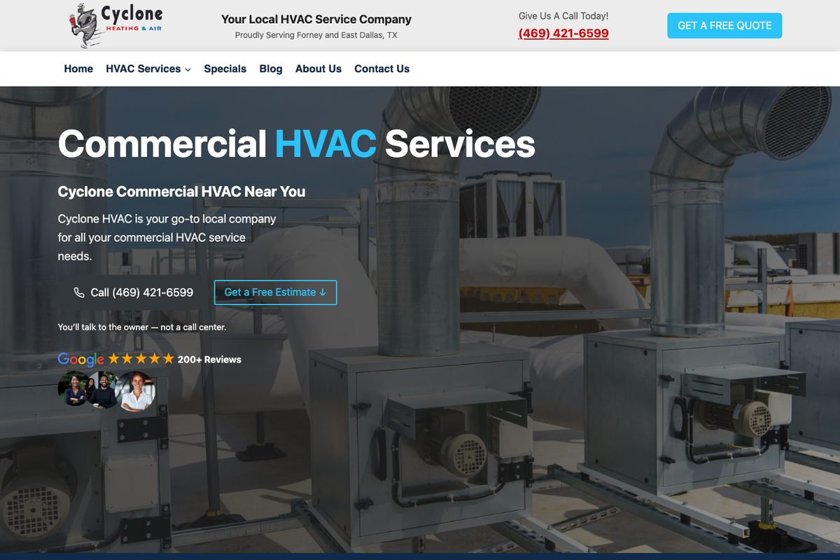Cyclone HVAC: Commercial HVAC services