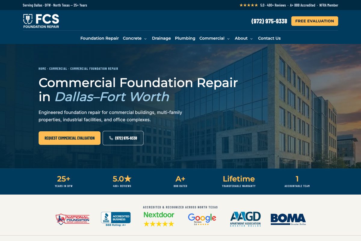 FCS Foundation Repair: Commercial foundation repair