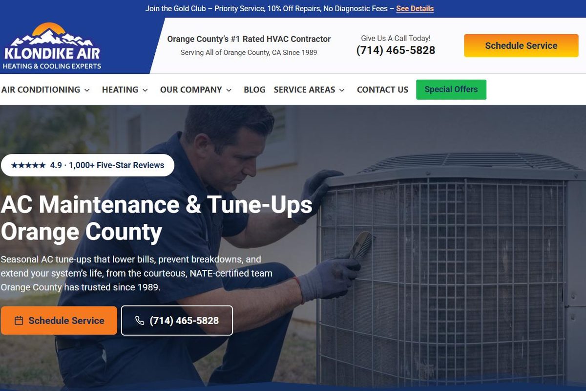 Klondike Air service page