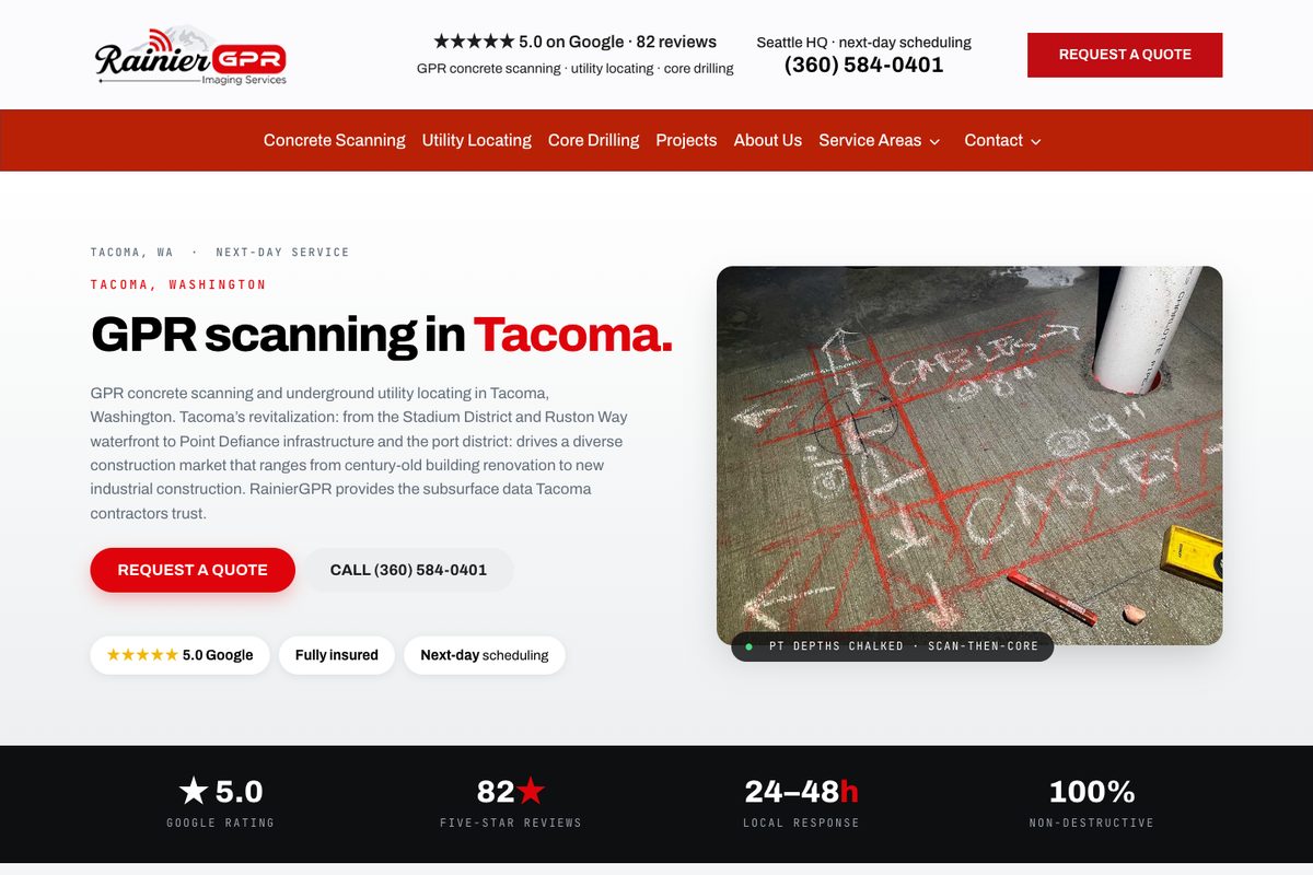 Rainier GPR: Tacoma city page