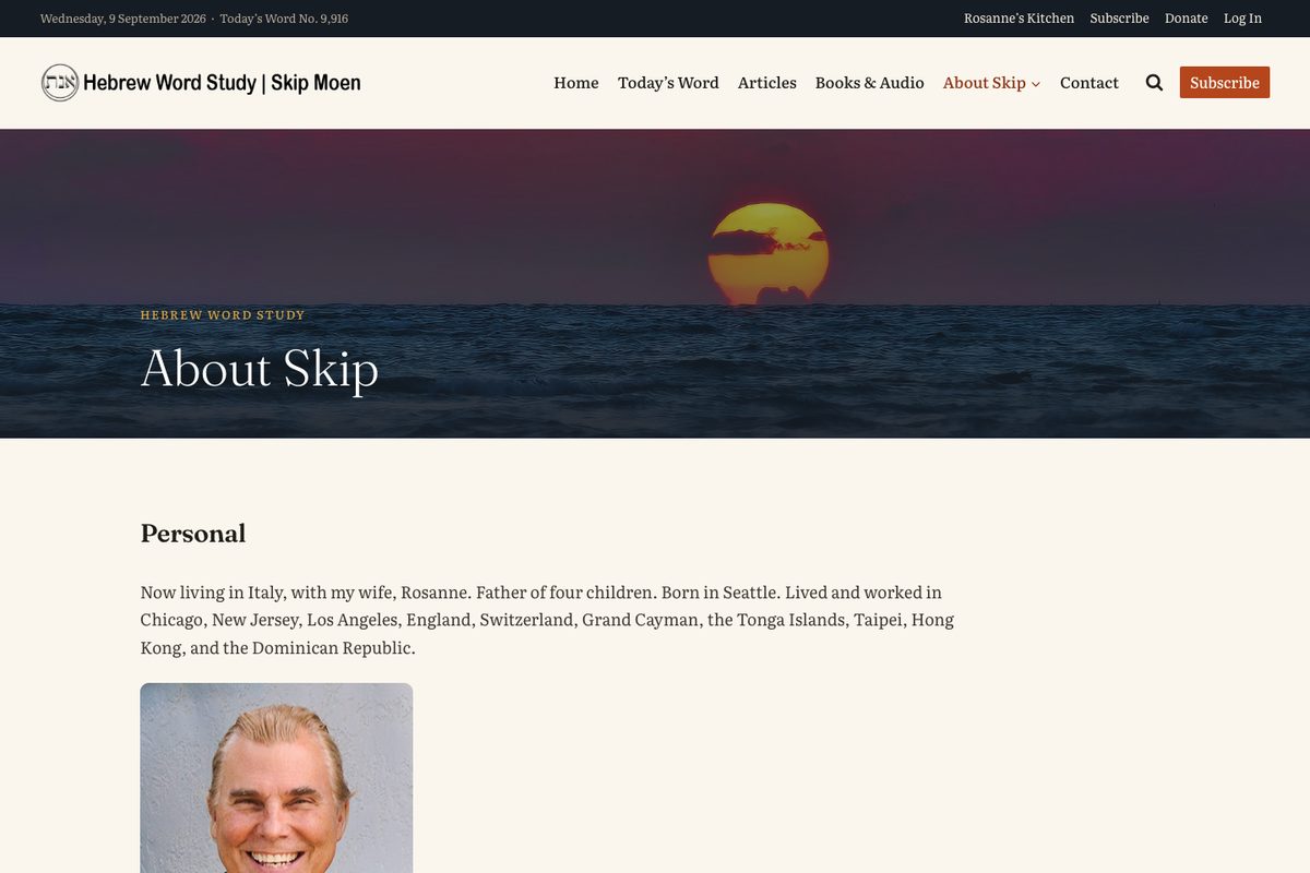 Hebrew Word Study: About Skip